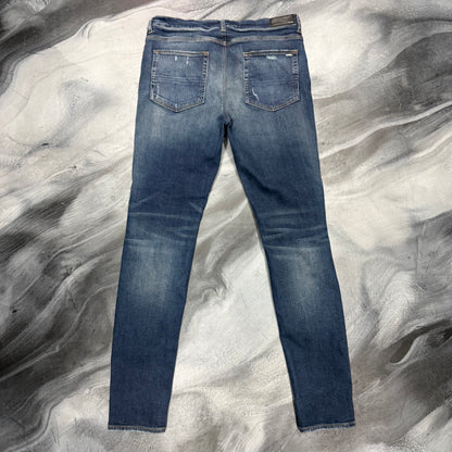 Amiri Dark Blue/Blue Plaid Patch Jean (38)