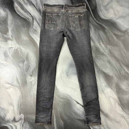 Amiri Faded Black/White Bandana Thrasher Jean (33)