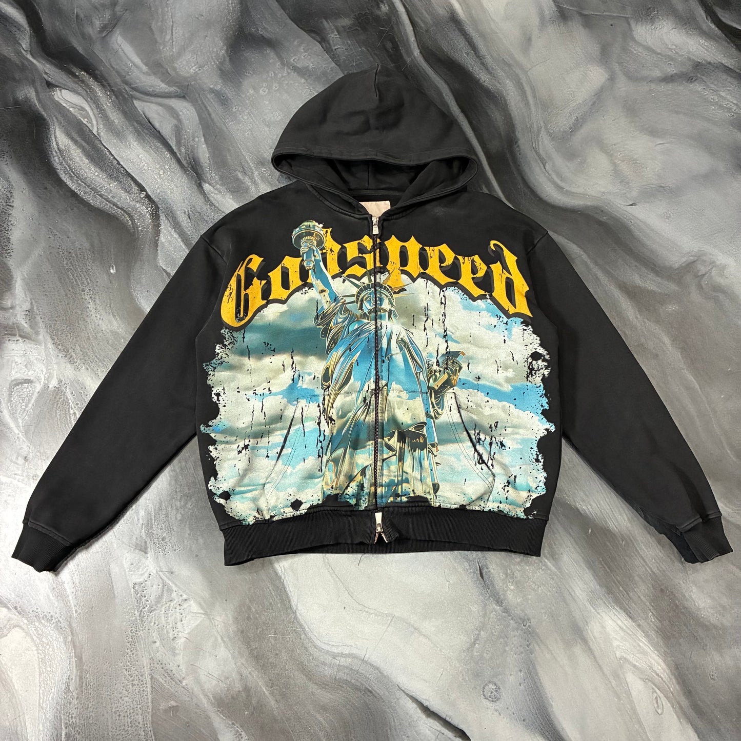 Godspeed Black Lady Liberty Zip Up Hoodie (S)