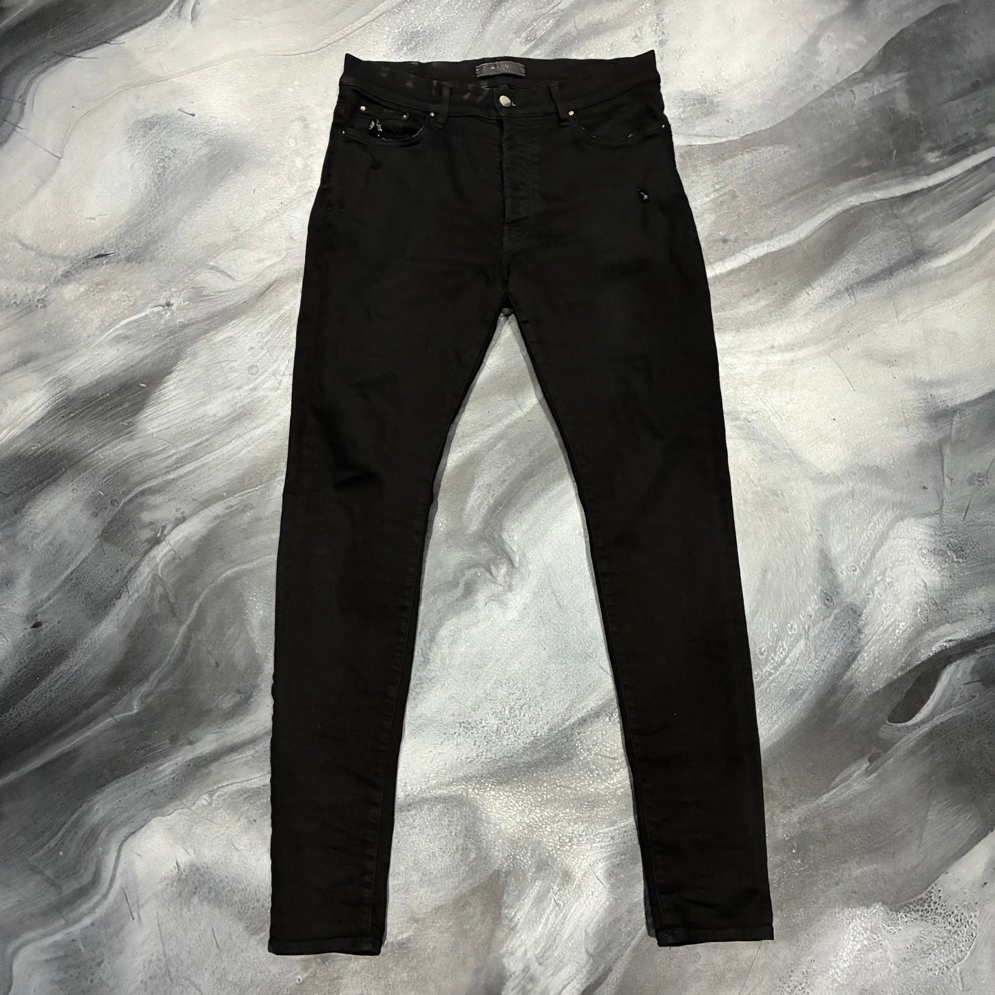 Amiri Black Plain Skinny Jean (34)