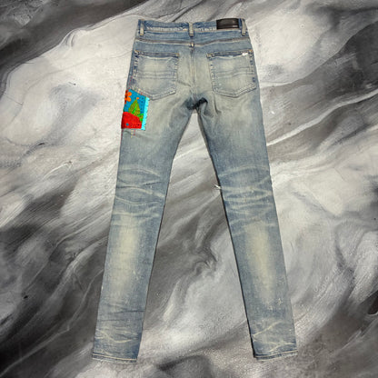 Amiri Indigo Multicolor Patchwork Jean (29)
