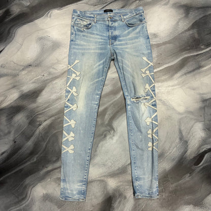 Amiri Light Blue/Grey Bones Jean (38)