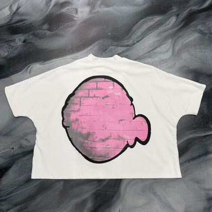 Billionaire White/Pink Head Tee (L)