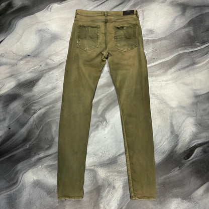 Amiri Green/Orange Bandana Patch Jean (36)