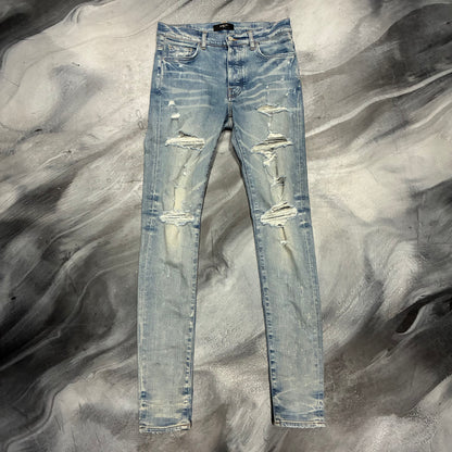Amiri Indigo Blue Distressed Jean (31)