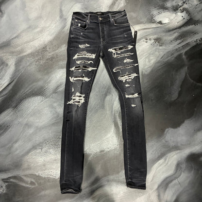 Amiri Faded Black/Black Bandana Patch Thrasher Jean (29)