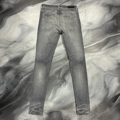 Amiri Grey/White Playboy Patch Jean (31)