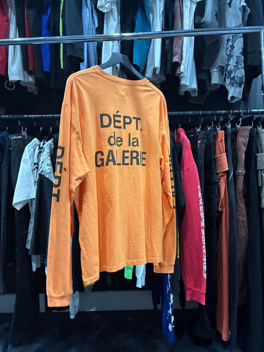 Gallery Dept Orange/Black Longsleeve Tee (XL)