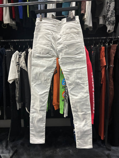Amiri White/White Leather Patch MX1 Jean (36)