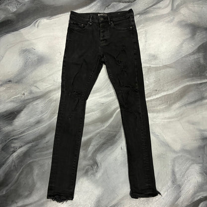 Purple Brand Black Thrasher Skinny Jean (30)