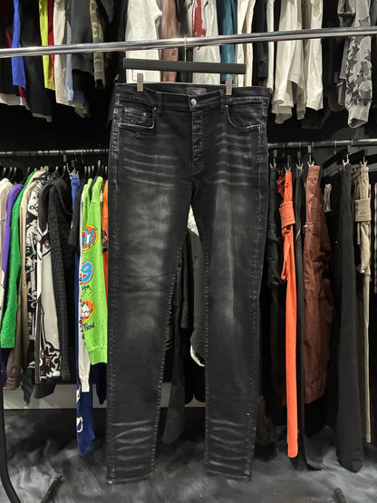 Amiri Faded Black Plain Jean (36)