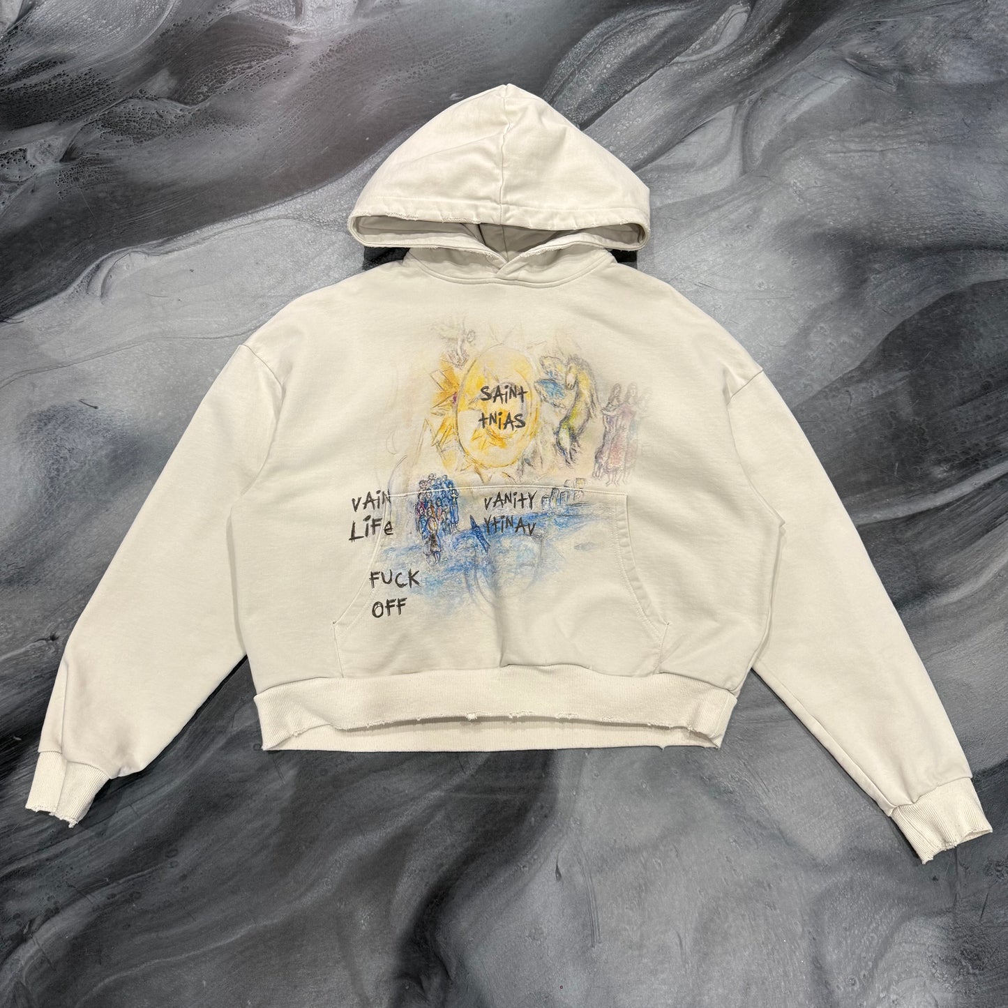 Saint Vanity Cream ‘F*ck Off’ Hoodie (L)