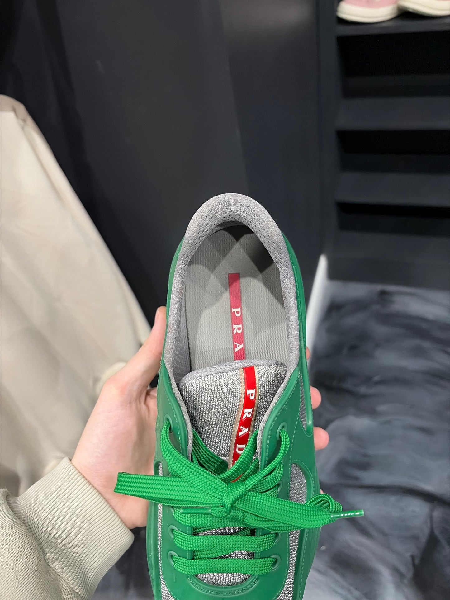Prada Green/Grey Cup Sneaker (8.5)