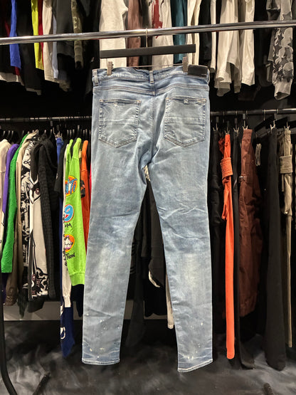 Amiri Light Blue Paisley Patch Jean (36)