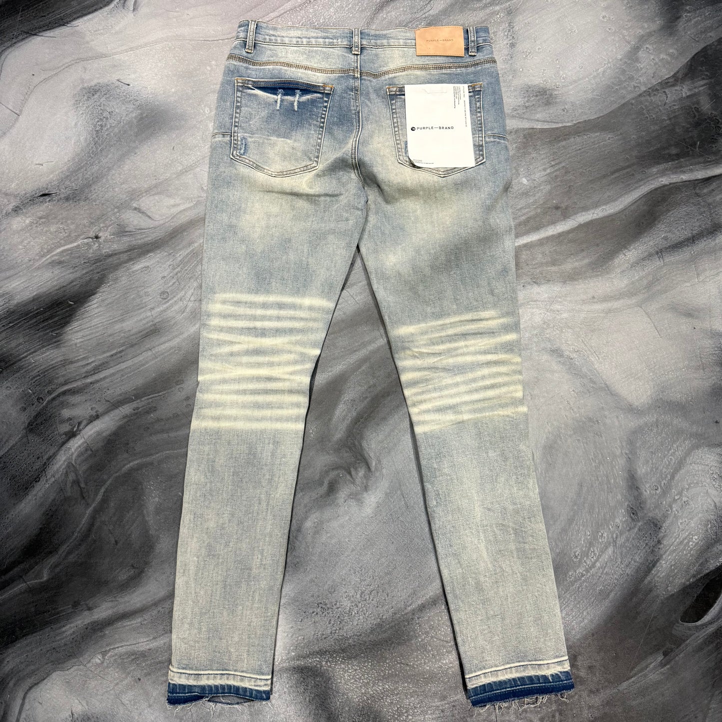 Purple Brand Indigo Wash Distressed Jean (32)