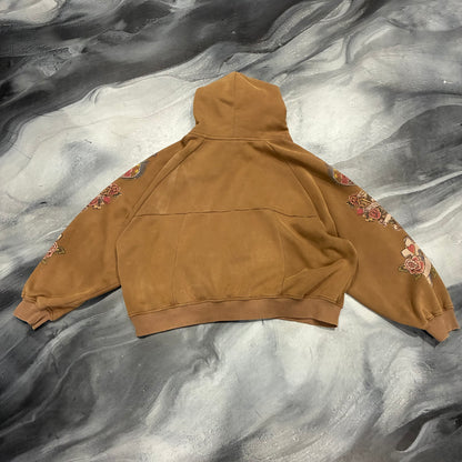 Righteous Brown Risen King Zip Up Hoodie (M)
