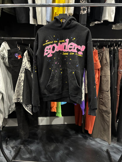 Sp5der Black/Pink Hoodie (L)