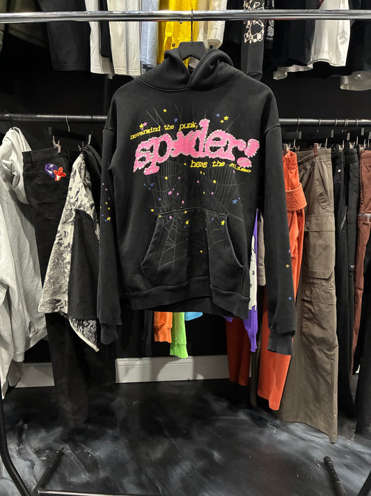 Sp5der Black/Pink Hoodie (L)