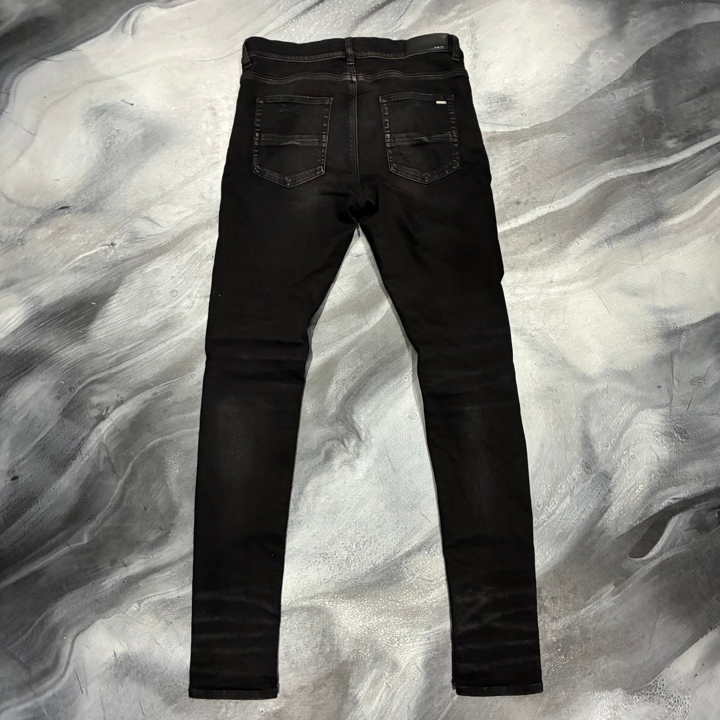 Amiri Black Wash Skinny Jean (33)