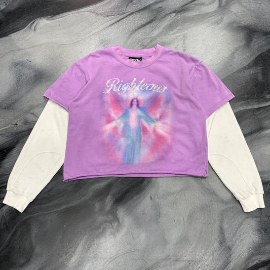 Righteous Purple/White Thermal Longsleeve Tee (S)