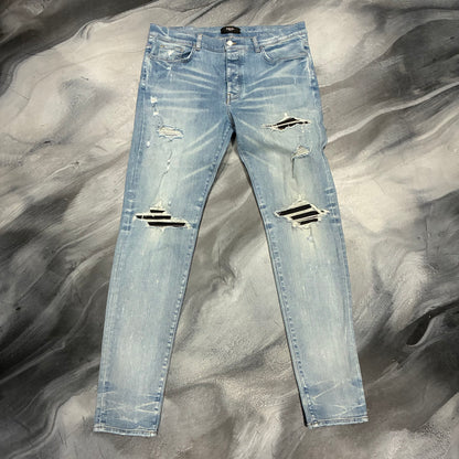 Amiri Light Blue/Black Patch MX1 Jean (38)