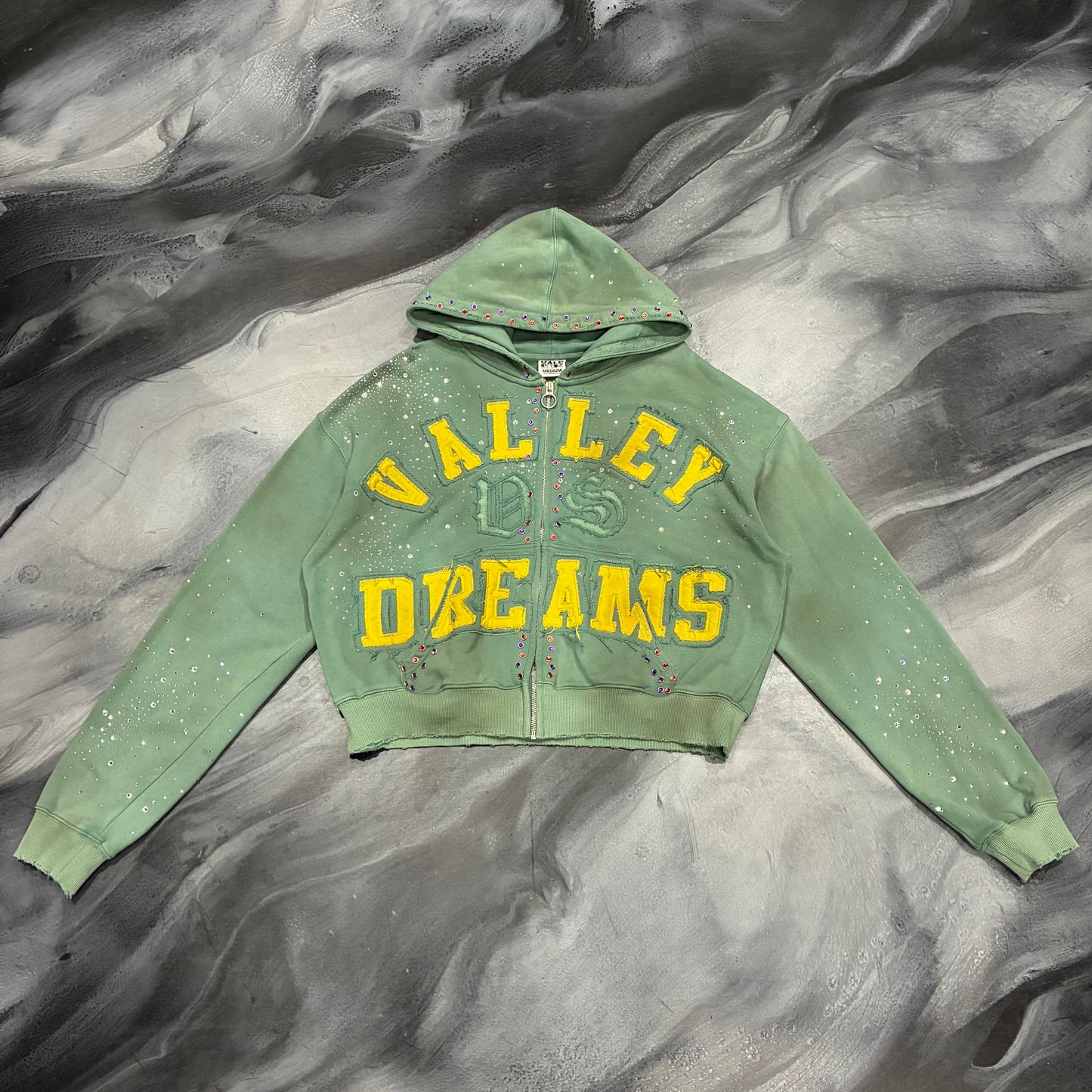 Vale Green Valley Dreams Bling Zip Up Hoodie (M)