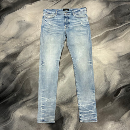 Amiri Light Blue Plain Jean (36)
