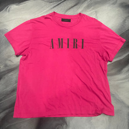 Amiri Hot Pink Logo Tee (L)