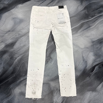 Purple Brand White Paint Splatter Jean (38)