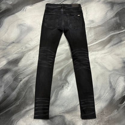 Amiri Black/Dark Blue Plaid MX1 Jean (30)