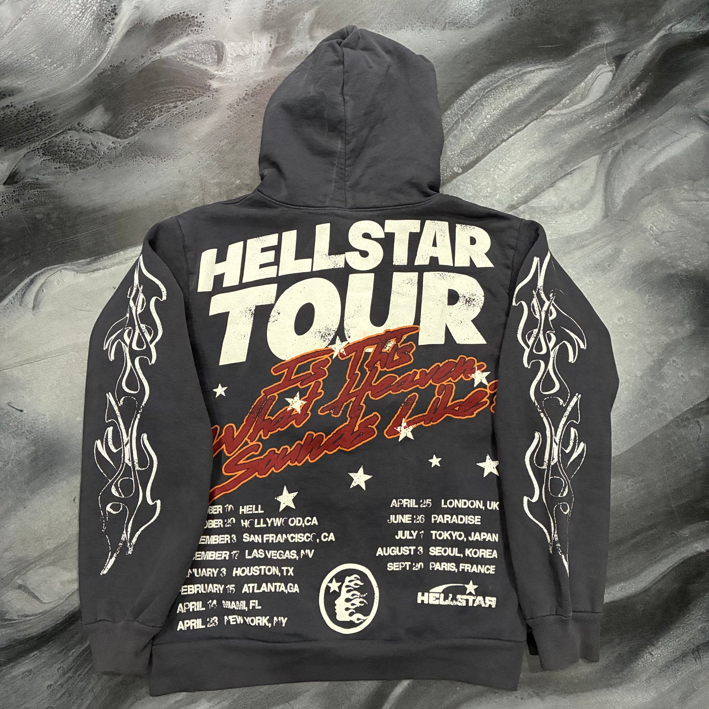 Hellstar Grey/Red ‘Records’ Hoodie (S)
