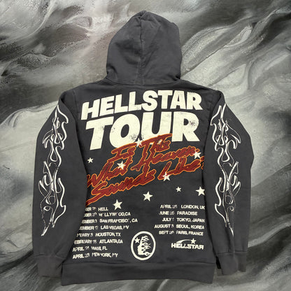 Hellstar Grey/Red ‘Records’ Hoodie (S)