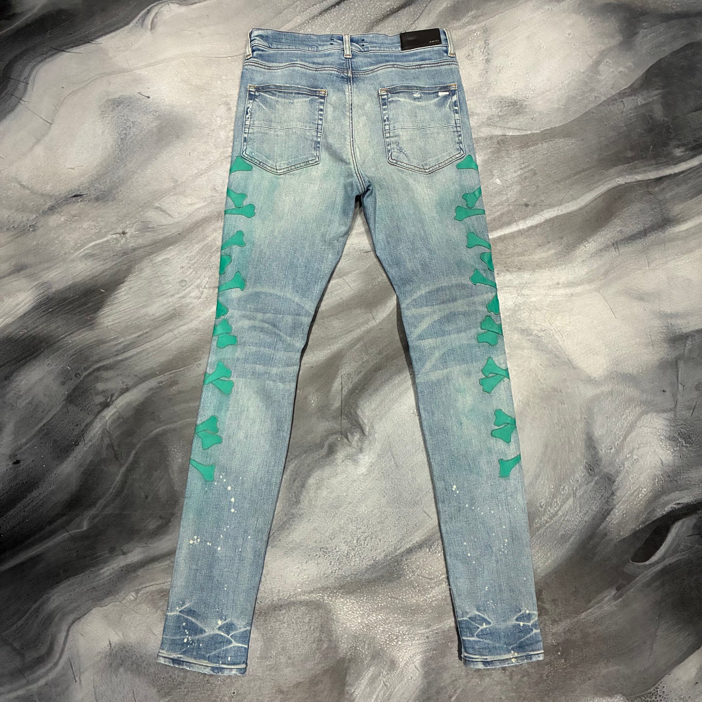 Amiri Dark Blue/Turquoise Bones Jean (32)