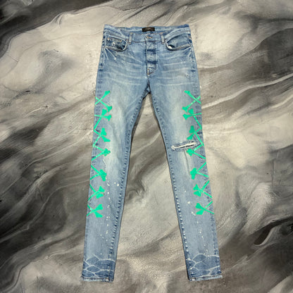 Amiri Light Blue/Turquoise Bones Jean (32)