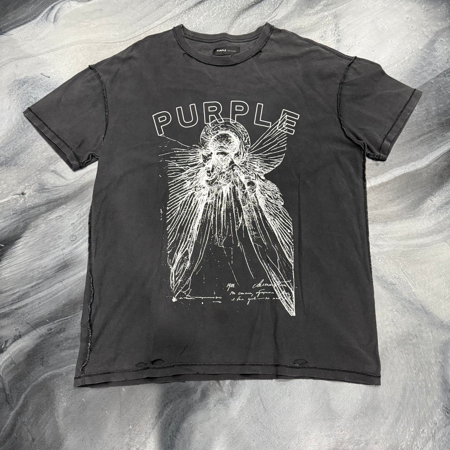 Purple Brand Black Higher Power Tee (M)