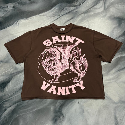 Saint Vanity Brown/Pink Griffin Tee (L)