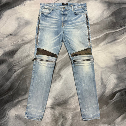 Amiri Light Blue/Camo Patch MX2 Jean (38)