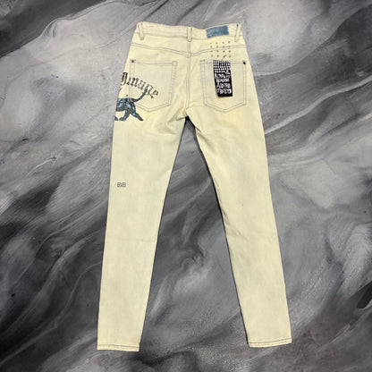 Ksubi Light Wash Lion Graphic Jean