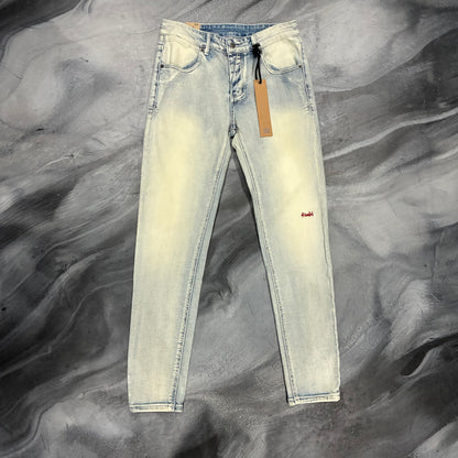 Ksubi Bleach Wash Red Logo Jean