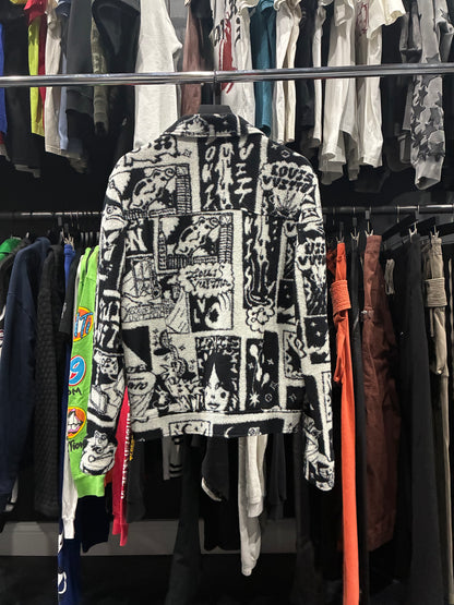 Louis V Black/White Comics Trucker Jacket (L)