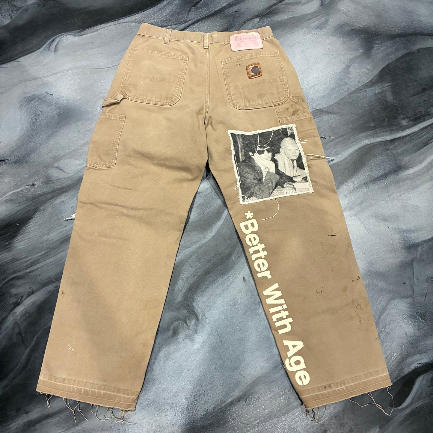 BWA Khaki Photo Collage Patch Jean (30)
