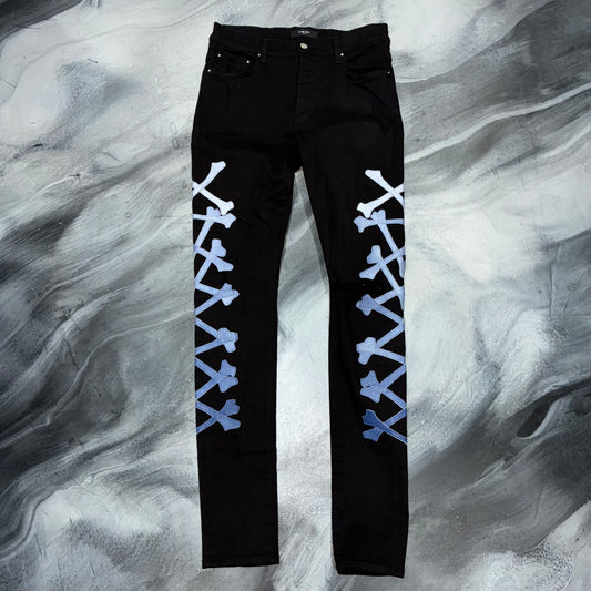 Amiri Black/Blue Bones Jean (32)