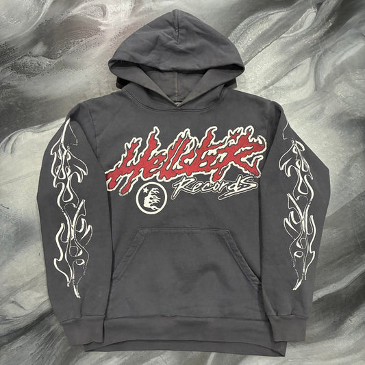 Hellstar Grey/Red ‘Records’ Hoodie (S)