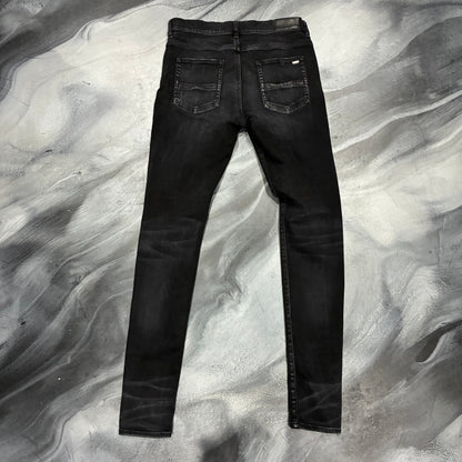 Amiri Black/White Boucle Patch Jean (33)