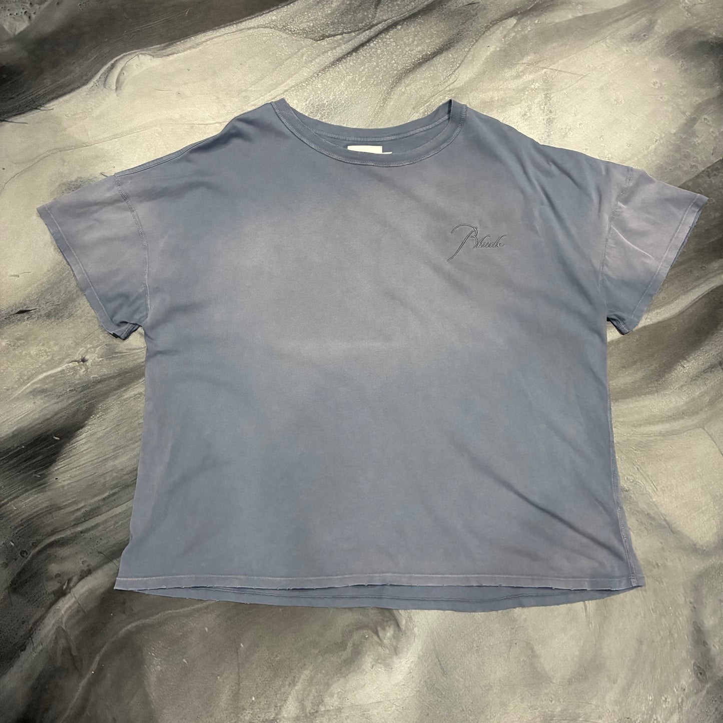 Rhude Faded Blue Logo Tee