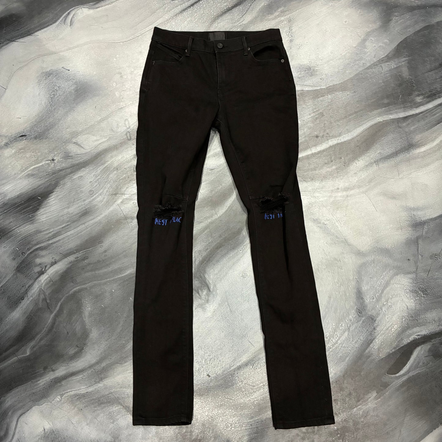 RTA Black/Blue RIP Distressed Jean (28)