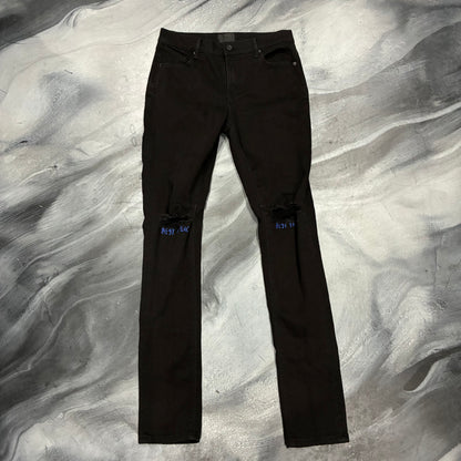 RTA Black/Blue RIP Distressed Jean (28)
