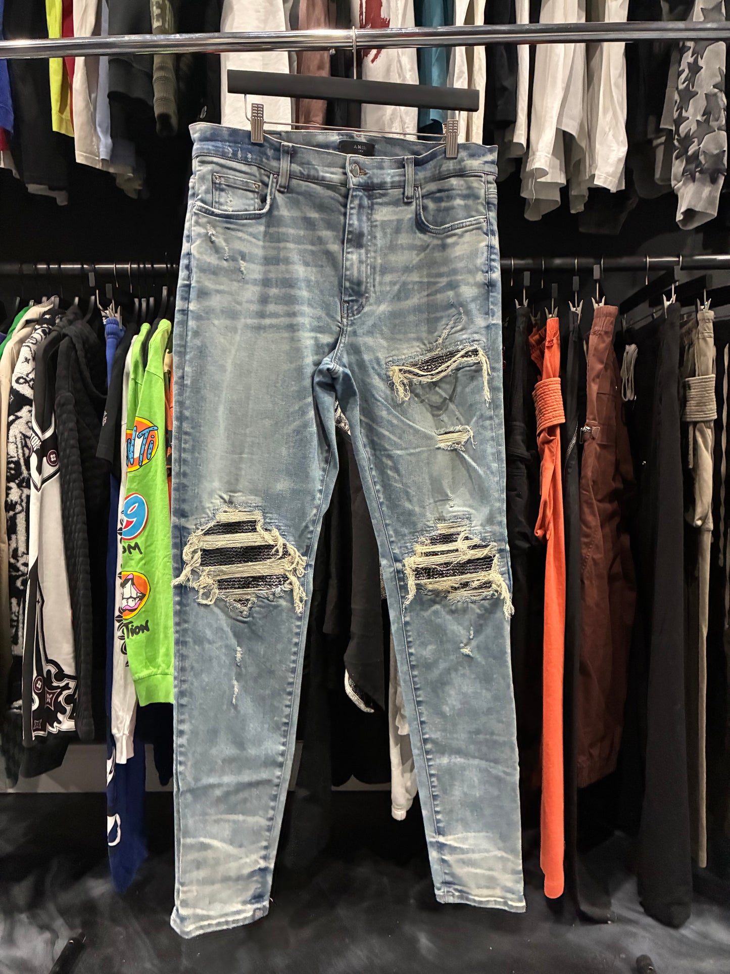 Amiri Indigo/Black Bandana Paisley Patch (38)