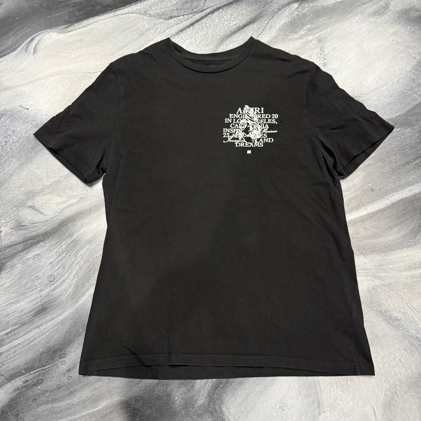 Amiri Black Engineered In LA Tee (S)