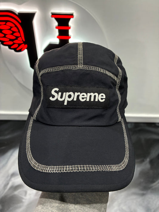 Supreme Black/White Panel Hat